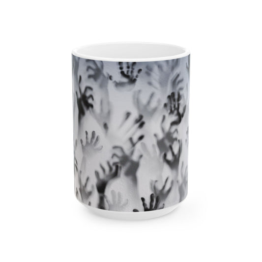 Ghostly Hands Ceramic Mug (15 oz)