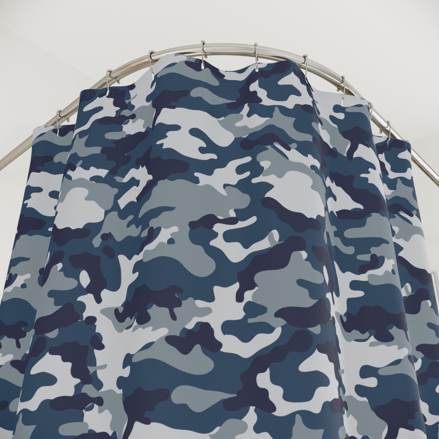 Blue Camo Shower Curtain