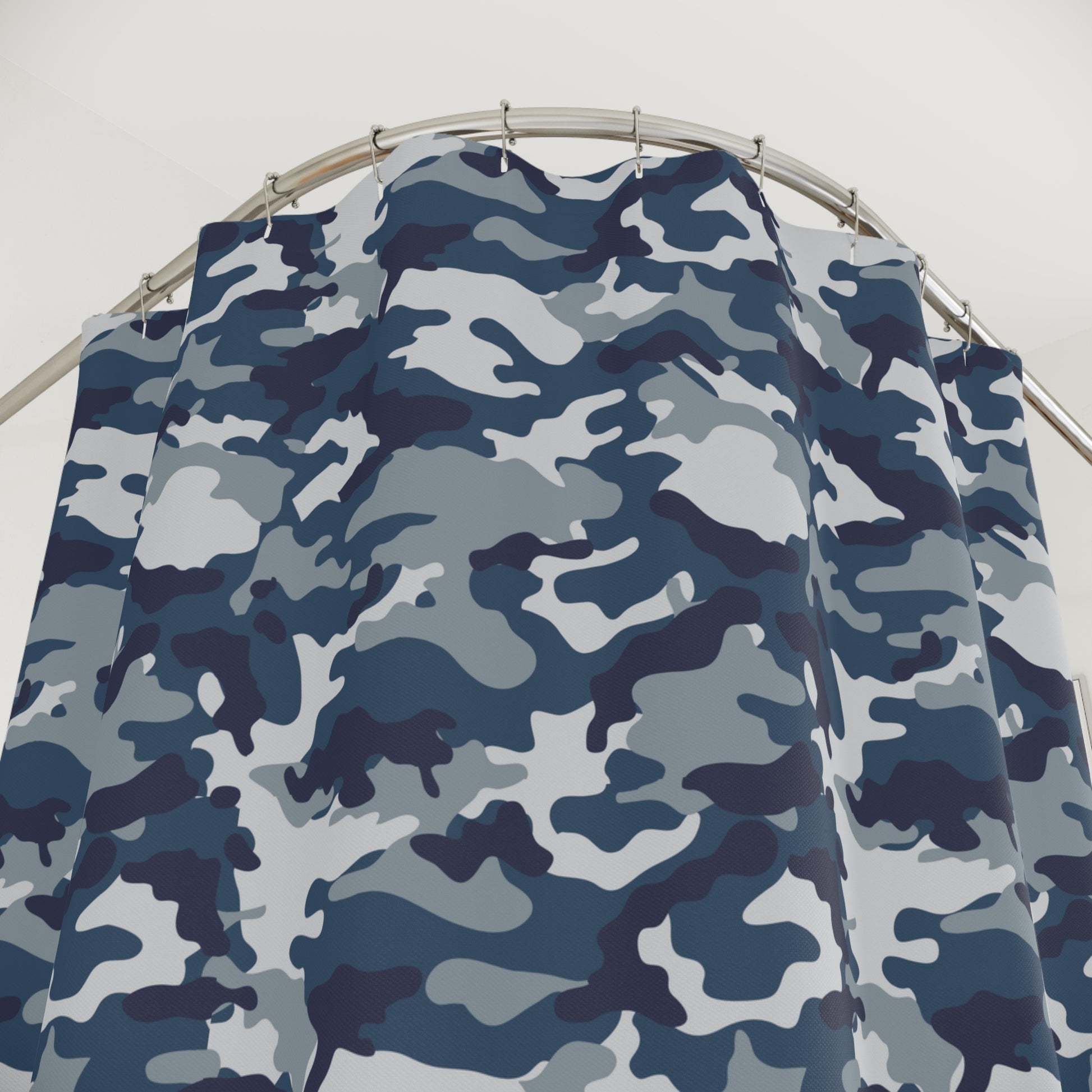 Blue Camo Shower Curtain
