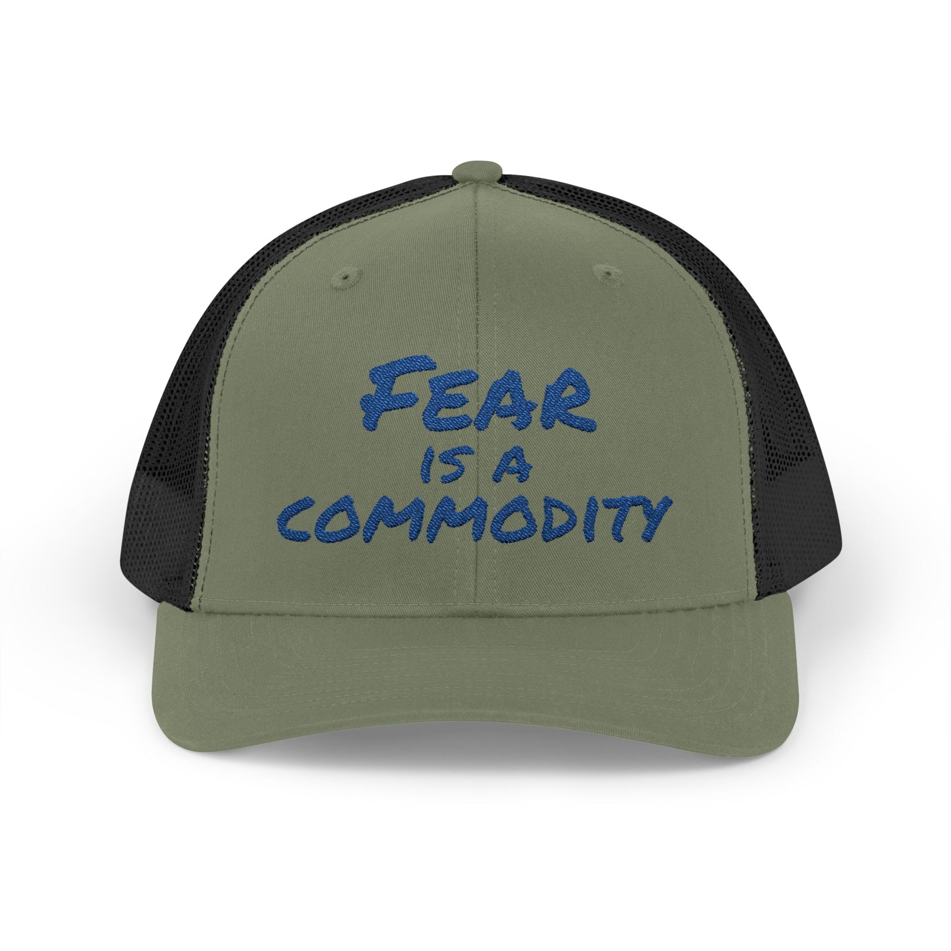 "Fear is a Commodity" Snapback Trucker Cap - Statement Hat