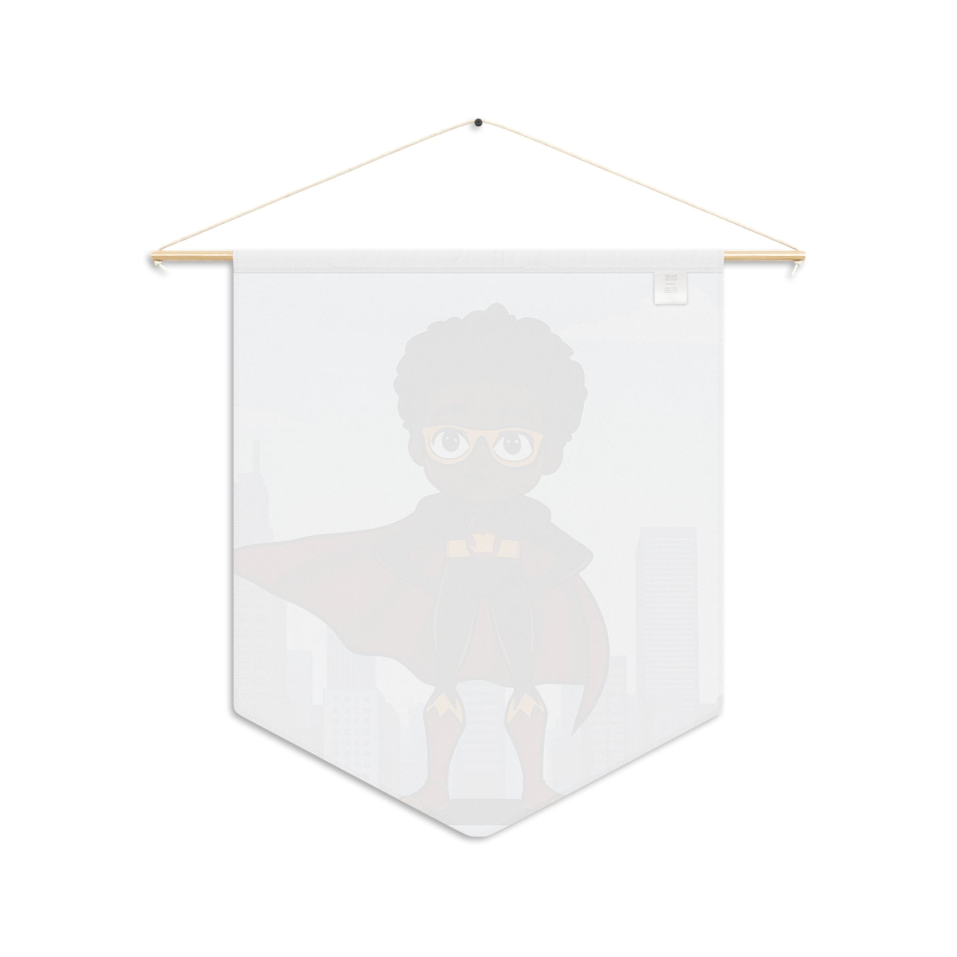Superhero Kid Pennant Banner — Personalized Kids Room Wall Decor