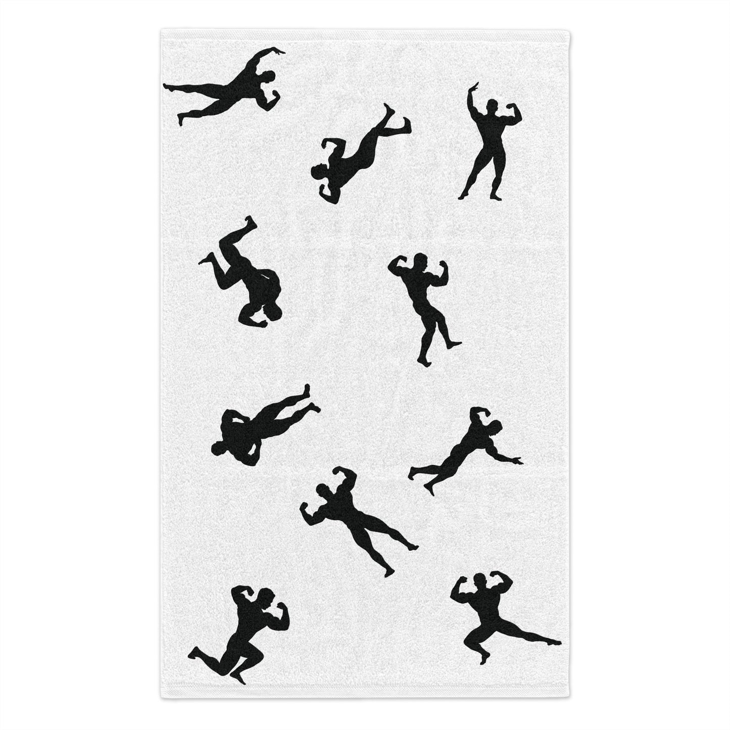 Gym Towel — 11x18 Posing Bodybuilders Silhouette Workout Towel