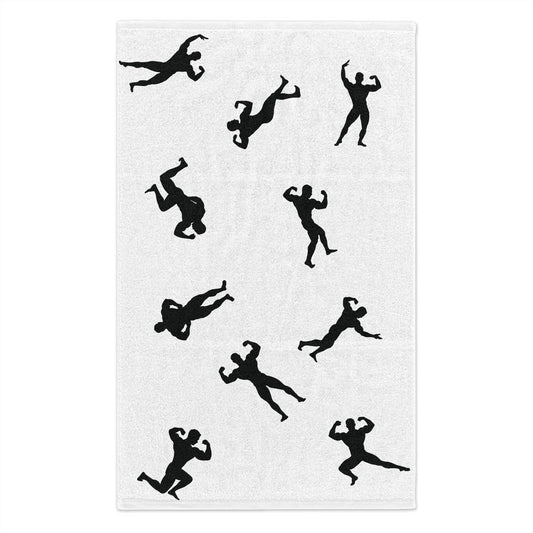 Gym Towel — 11x18 Posing Bodybuilders Silhouette Workout Towel