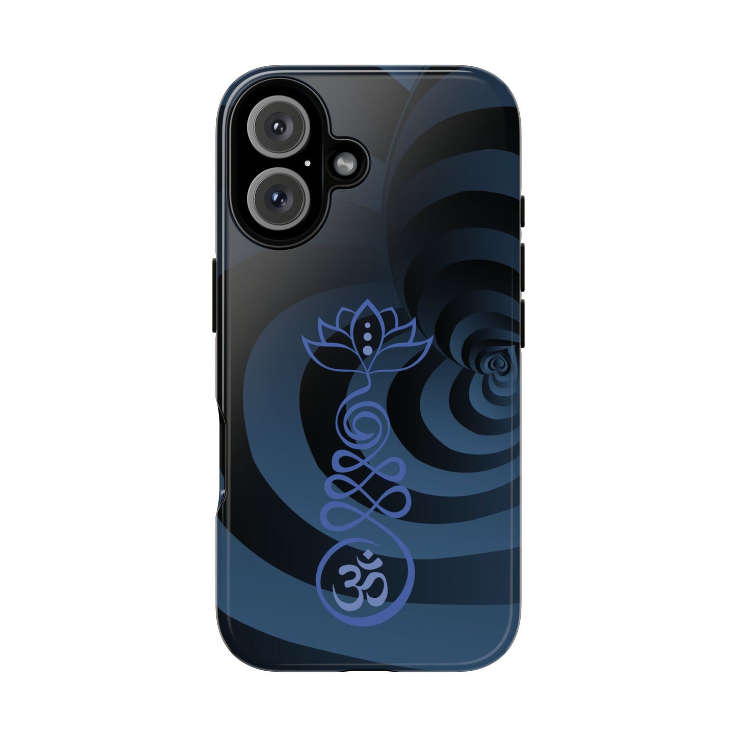Serene Spiritual Phone Case with Lotus and Om Design