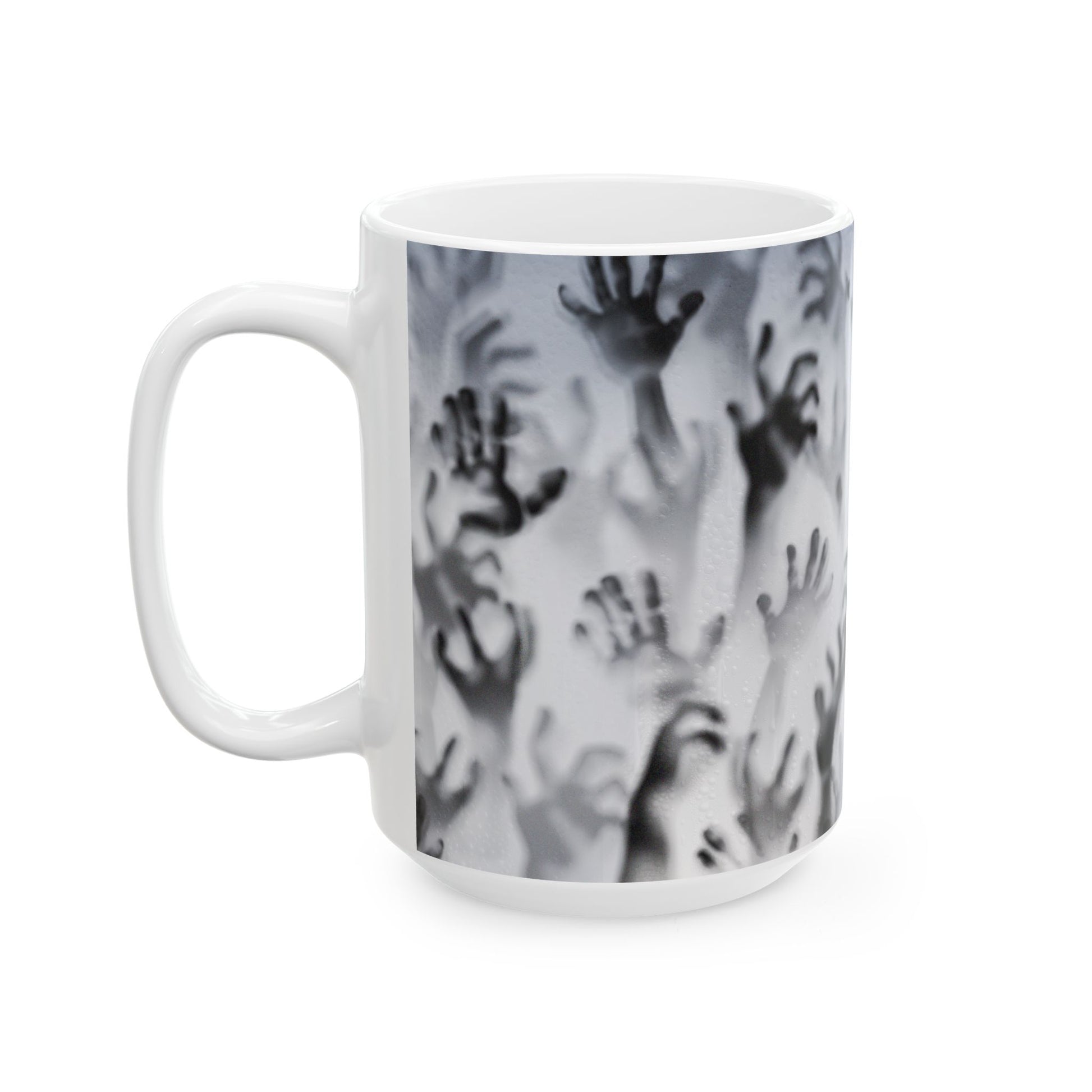 Ghostly Hands Ceramic Mug (15 oz)