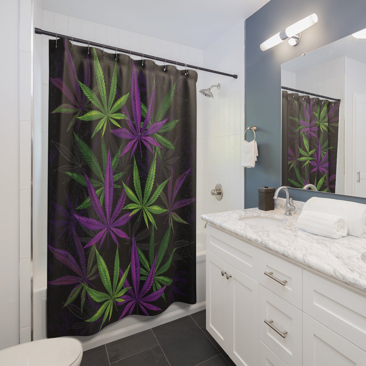 Cannabis Leaf Shower Curtain
