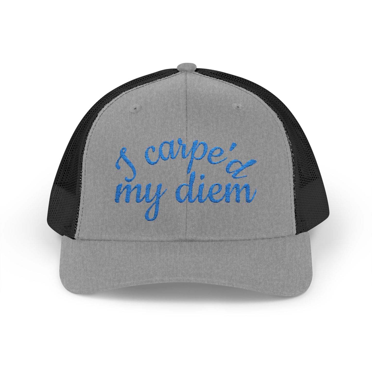 Snapback Trucker Cap-Humorous "I Carpe'd My Diem"