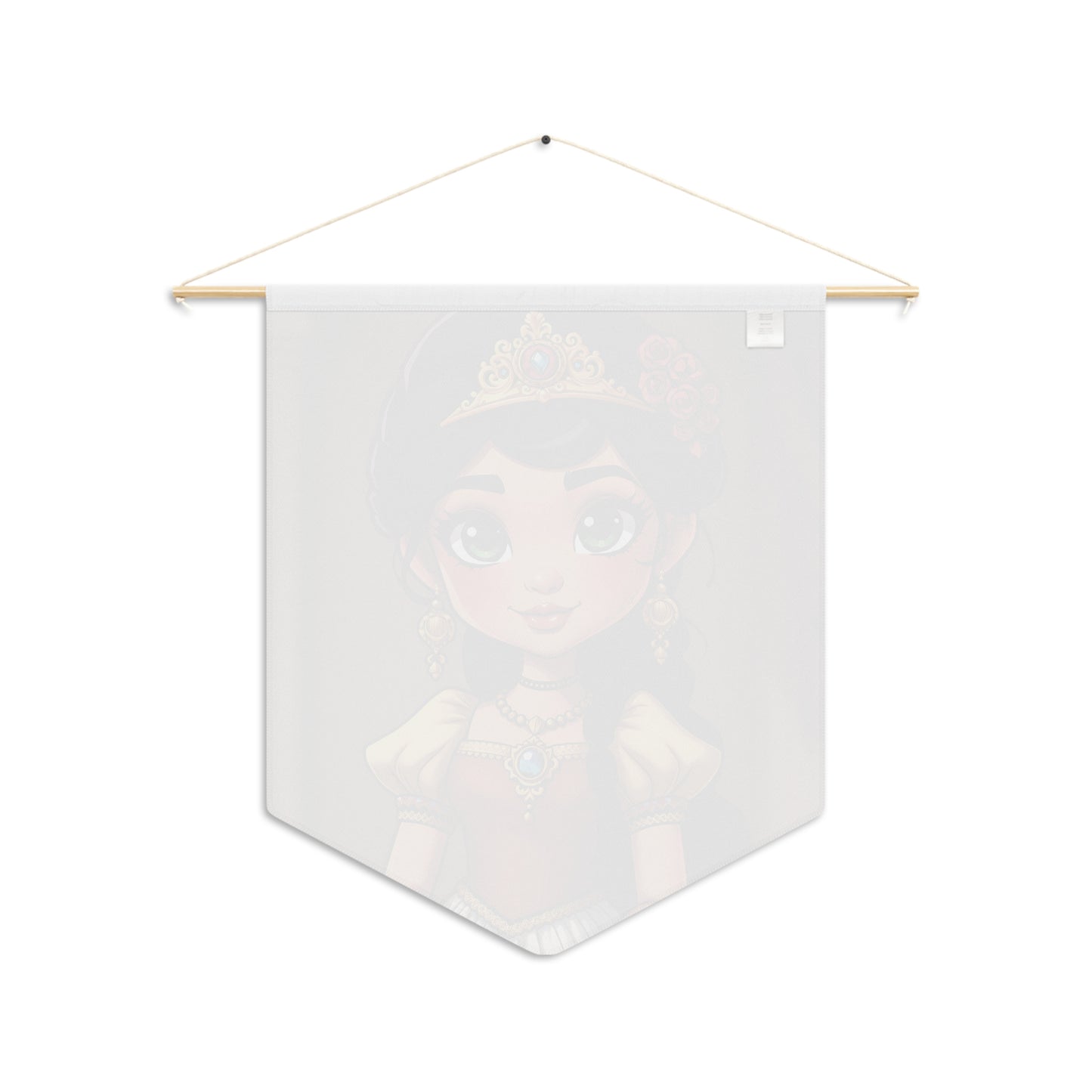 Princess Portrait Pennant Wall Banner — Cute Royal Girl Nursery Decor