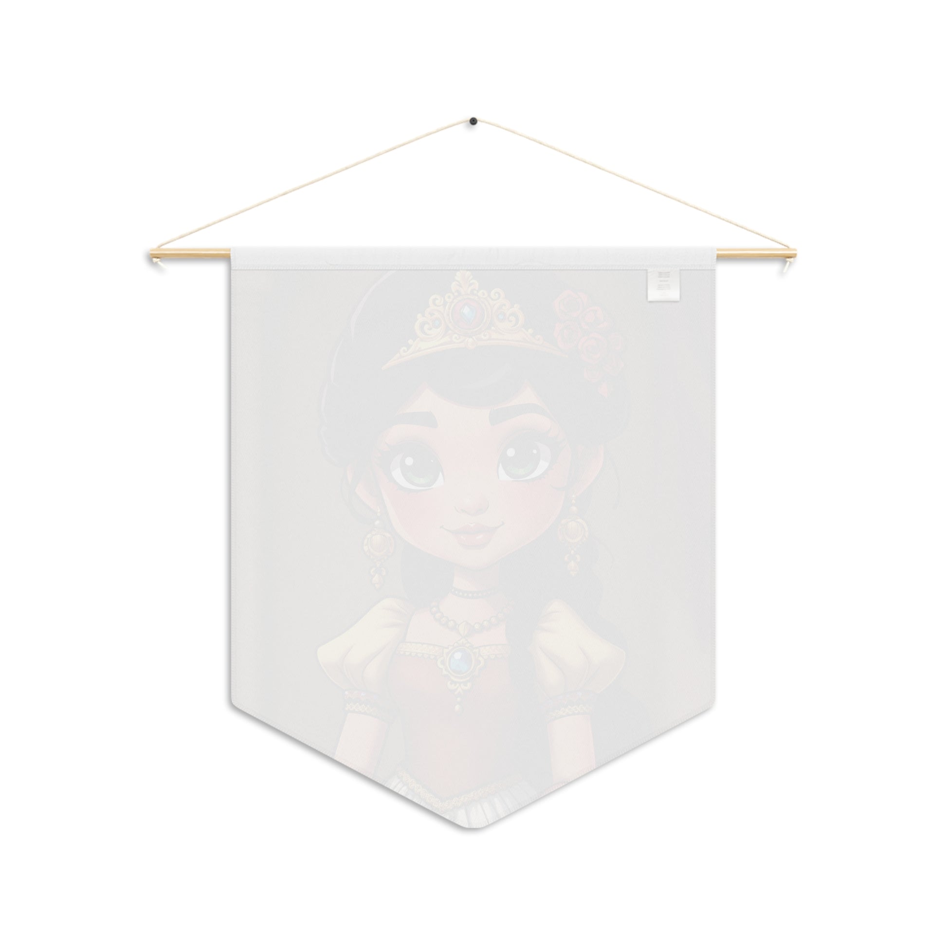 Princess Portrait Pennant Wall Banner — Cute Royal Girl Nursery Decor