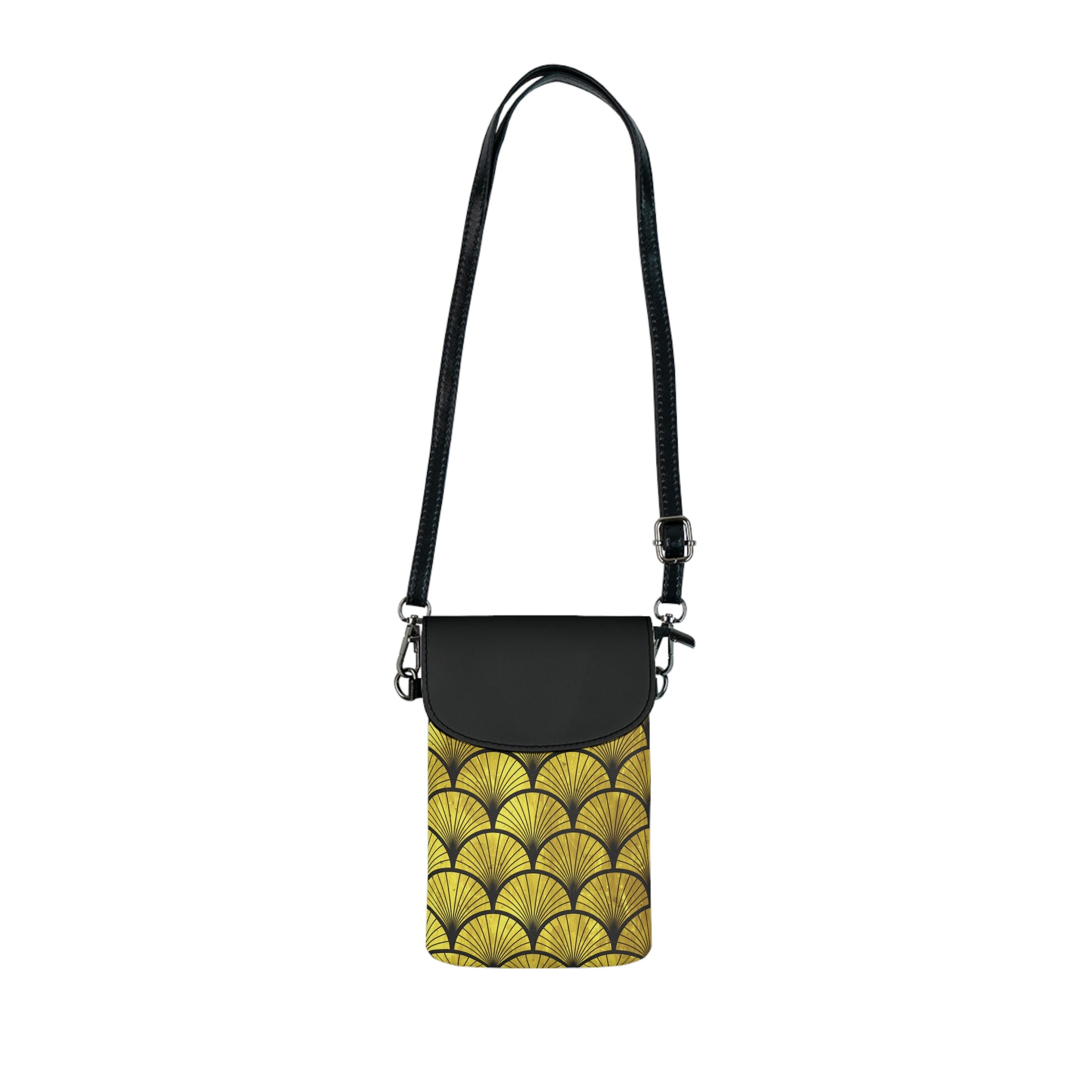 Phone Wallet - Black and Gold Art Deco Print