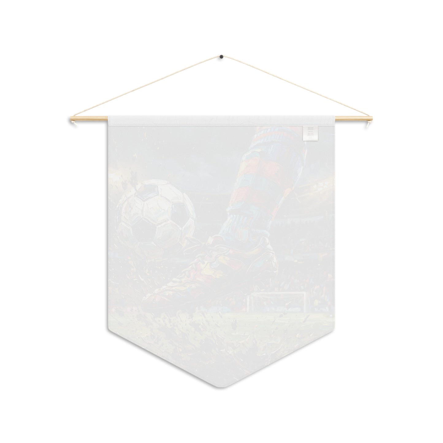 Soccer Kick Pennant — Dynamic Stadium Football Wall Banner