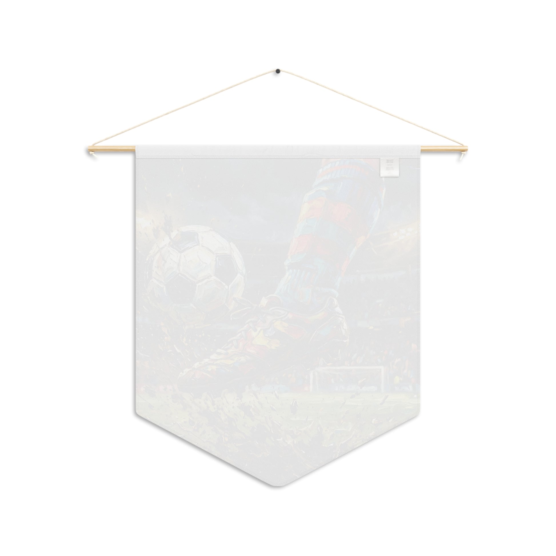 Soccer Kick Pennant — Dynamic Stadium Football Wall Banner