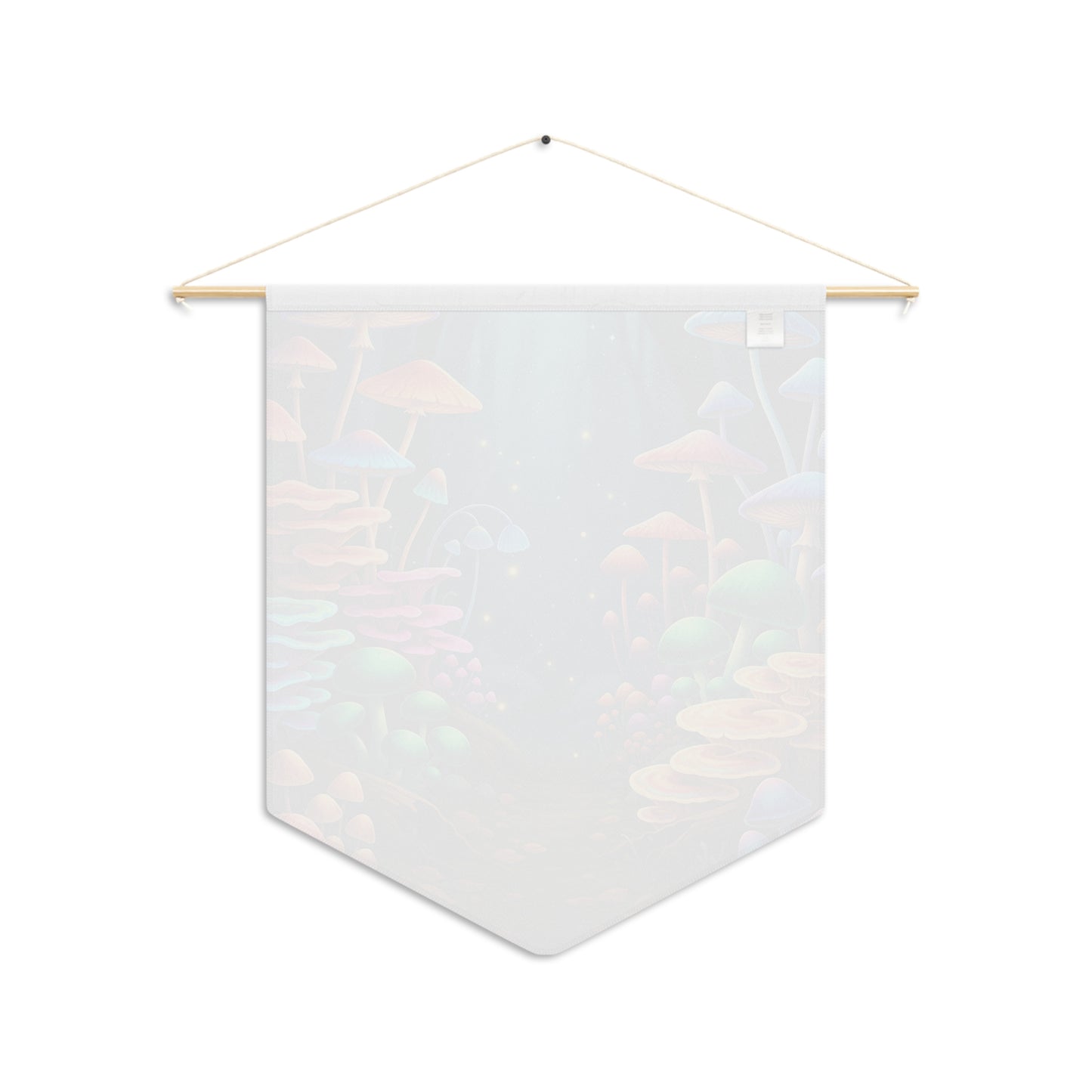 Mushroom Forest Pennant - Enchanted Fantasy Wall Banner