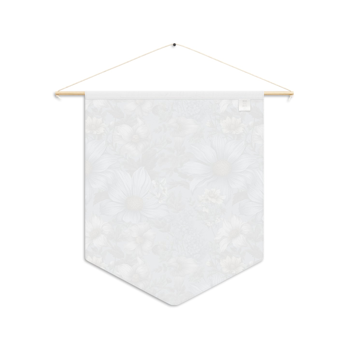 Blue Floral Pennant Banner — Vintage Blue Daisy Wall Hanging