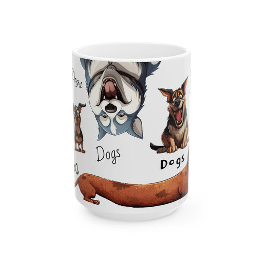 Playful Dogs Ceramic Mug