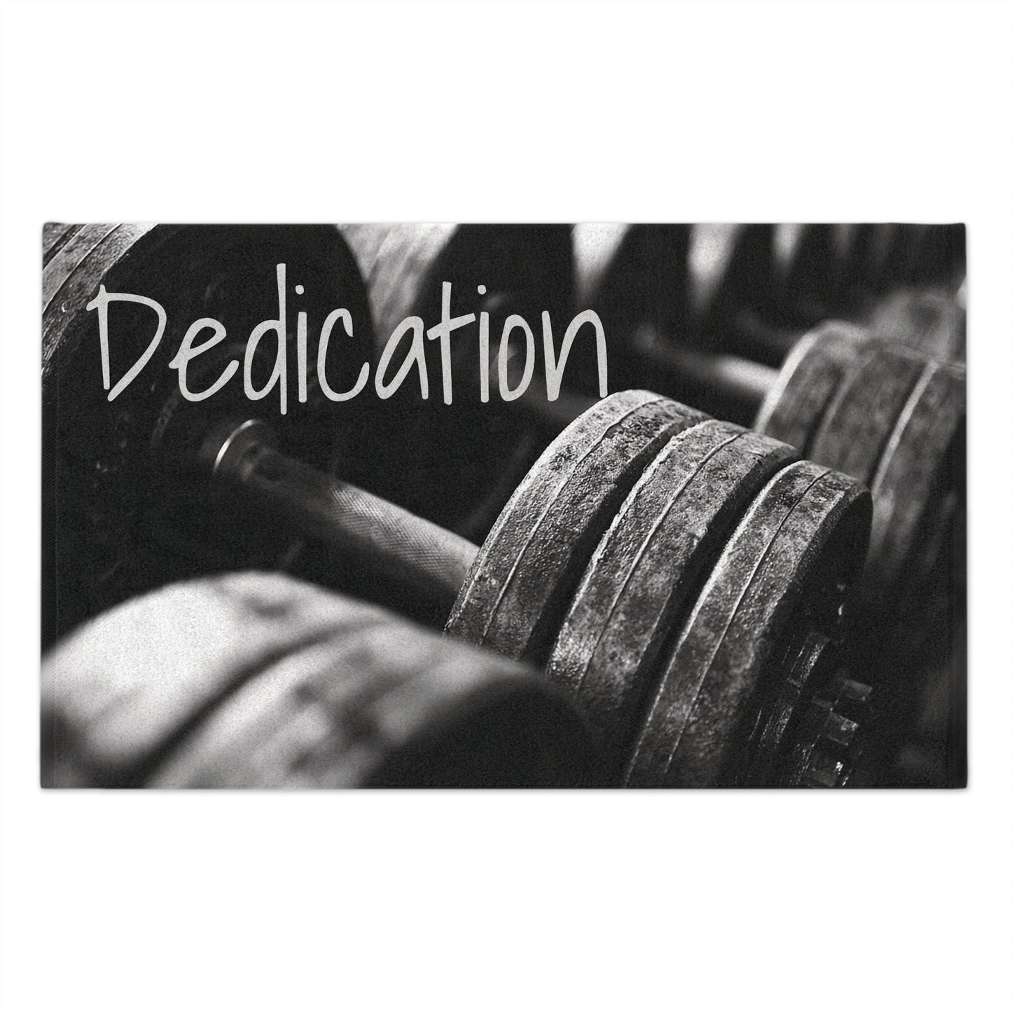 Dedication Workout Towel — Gym Weightlifting Motivational Towel (11x18)