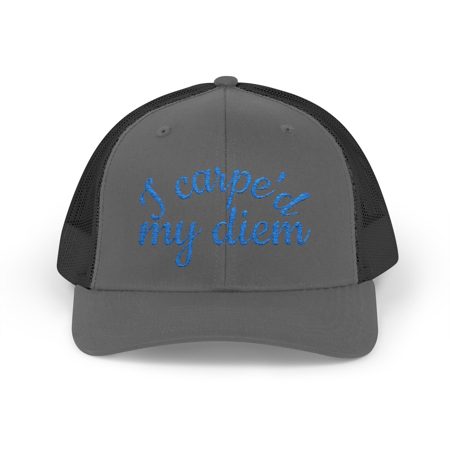Snapback Trucker Cap-Humorous "I Carpe'd My Diem"
