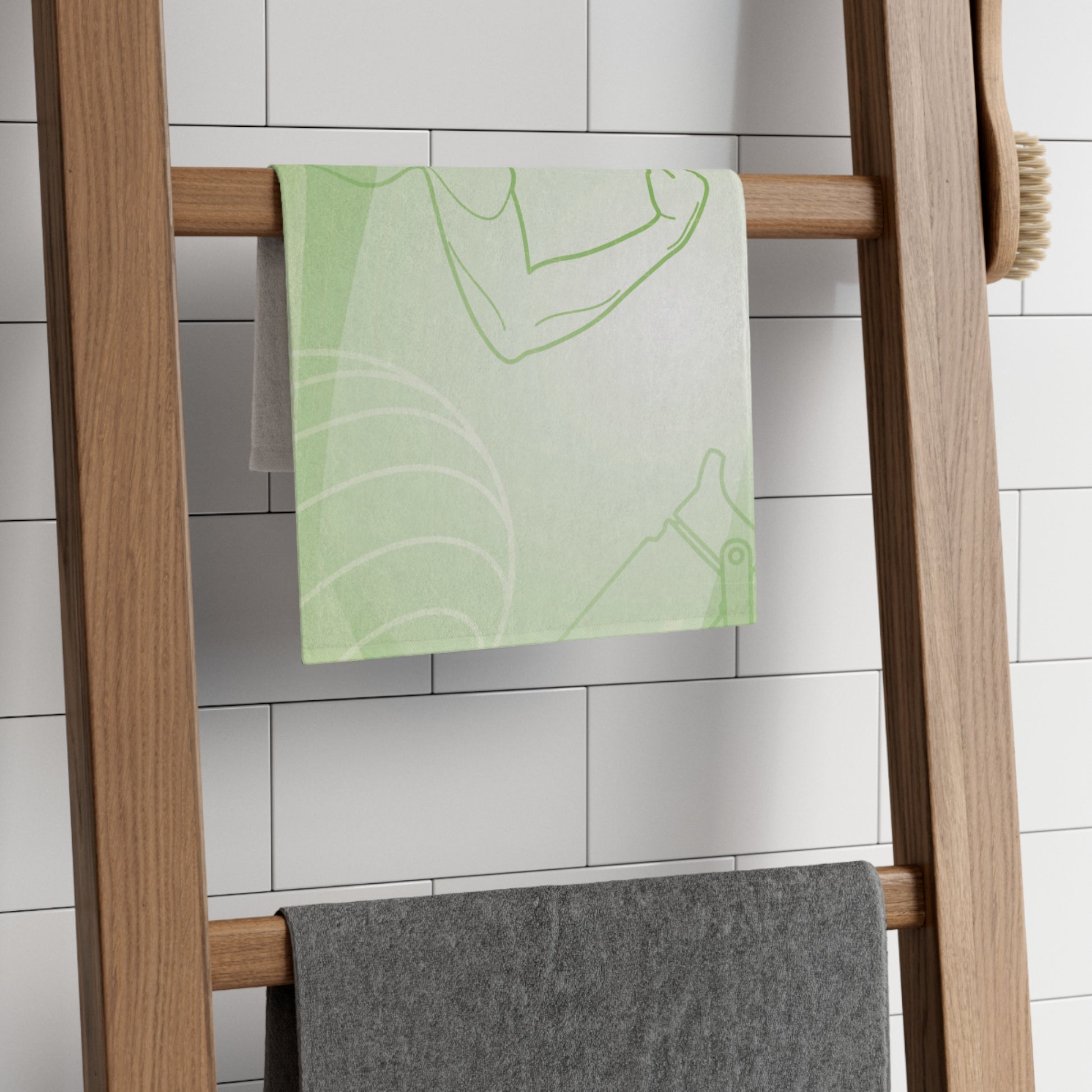 Gym Towel – Green Motivational Gym Towel (11x18)