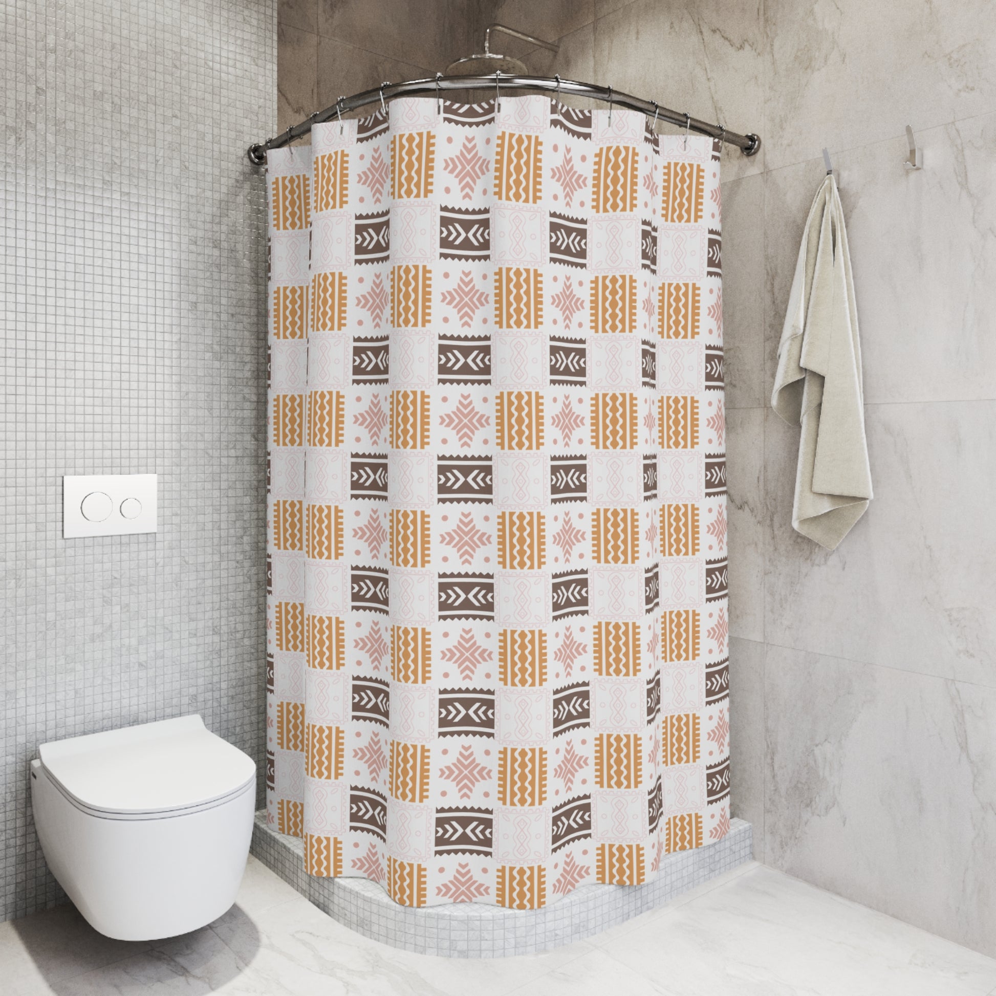 Ethnic Print Shower Curtain