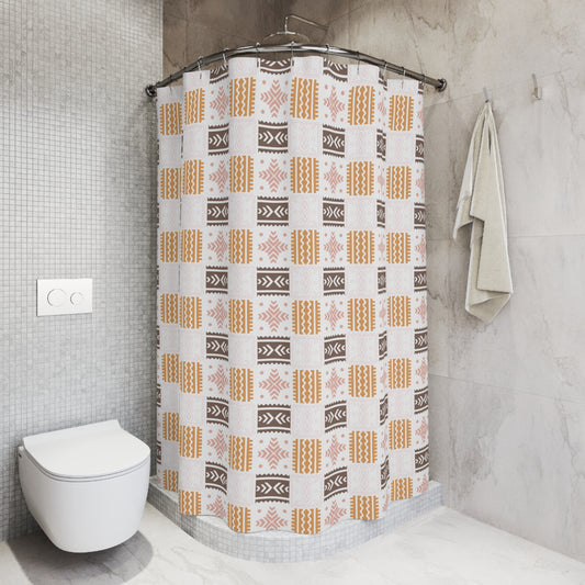 Ethnic Print Shower Curtain