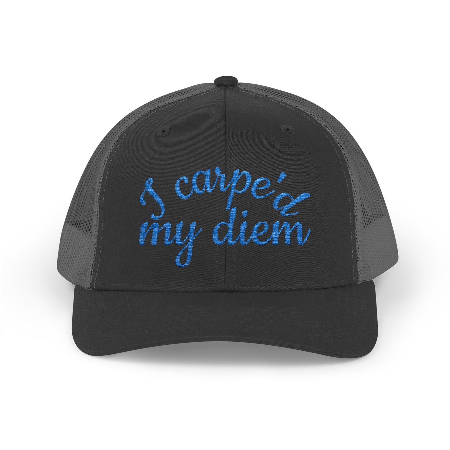 Snapback Trucker Cap-Humorous "I Carpe'd My Diem"