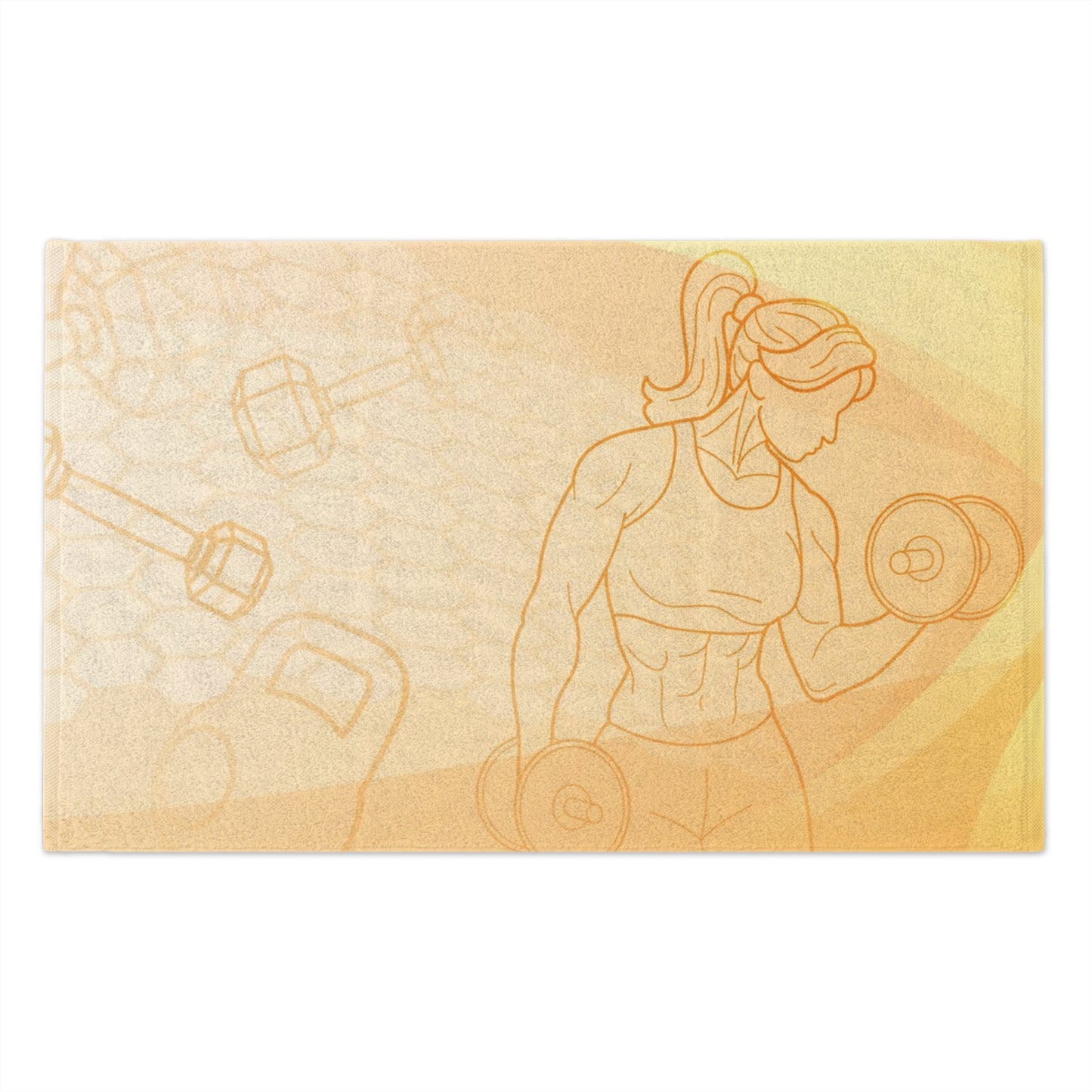 Fitness Towel – 11x18 Motivational Gym Towel (Dumbbell Woman Design)