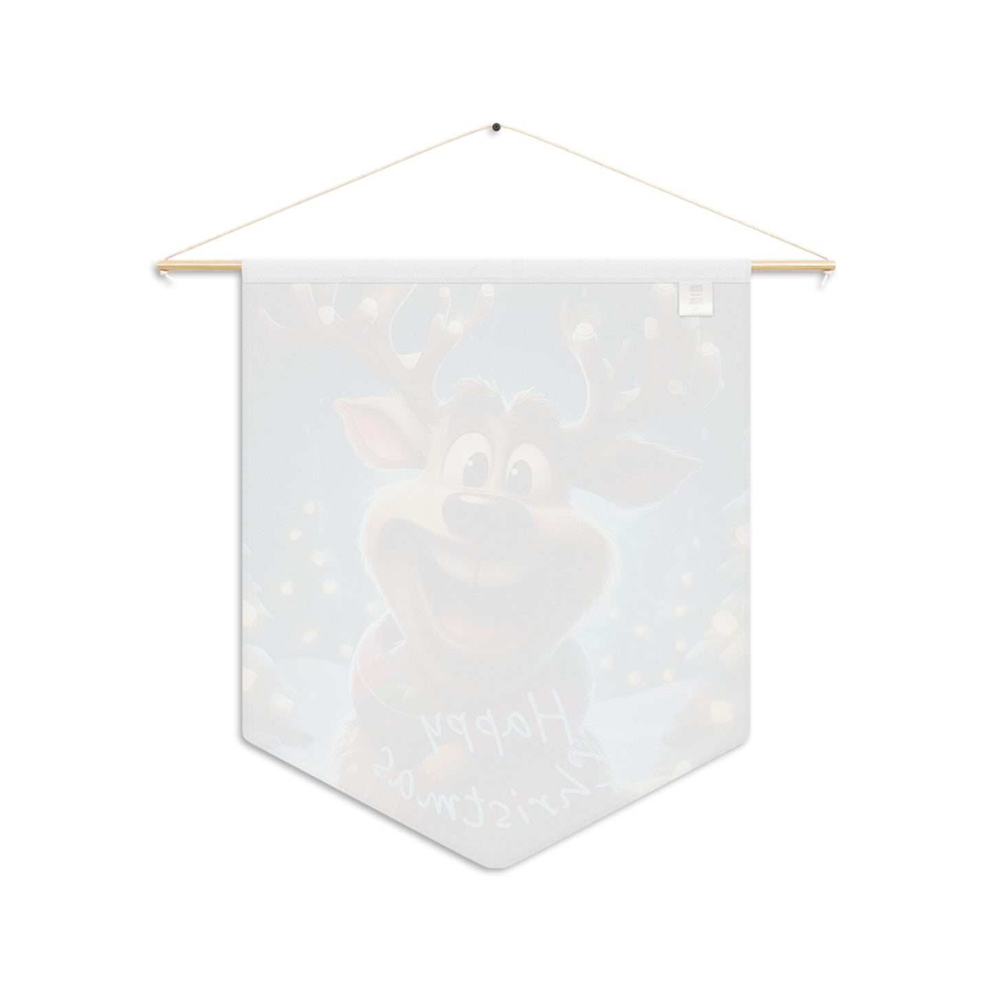 Christmas Reindeer Pennant Banner - Happy Christmas Holiday Wall Decor