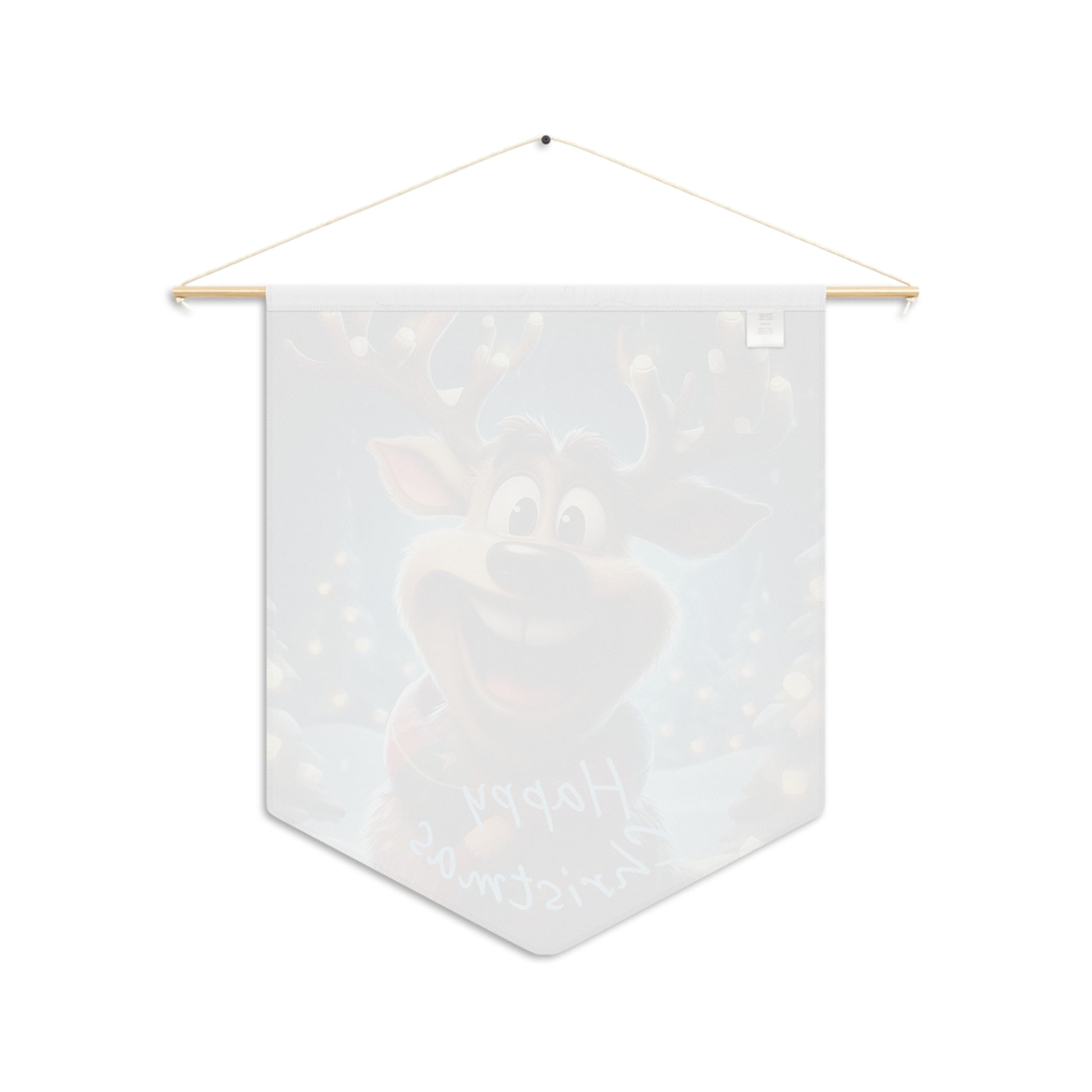 Christmas Reindeer Pennant Banner - Happy Christmas Holiday Wall Decor