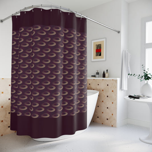 Wine Colored Abstract Shower Curtain