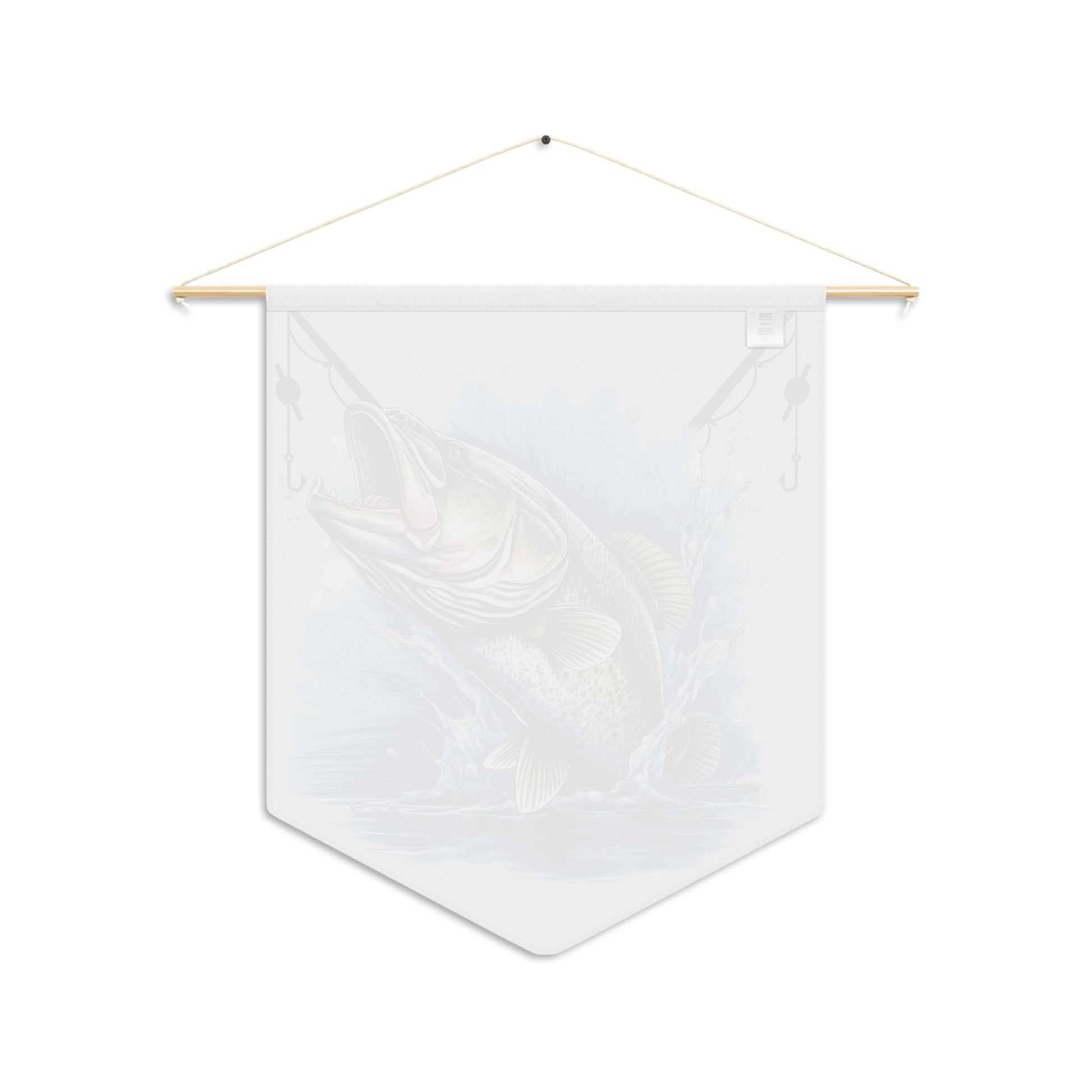 Fishing Walleye Pennant Banner — Jumping Fish Wall Decor for Anglers