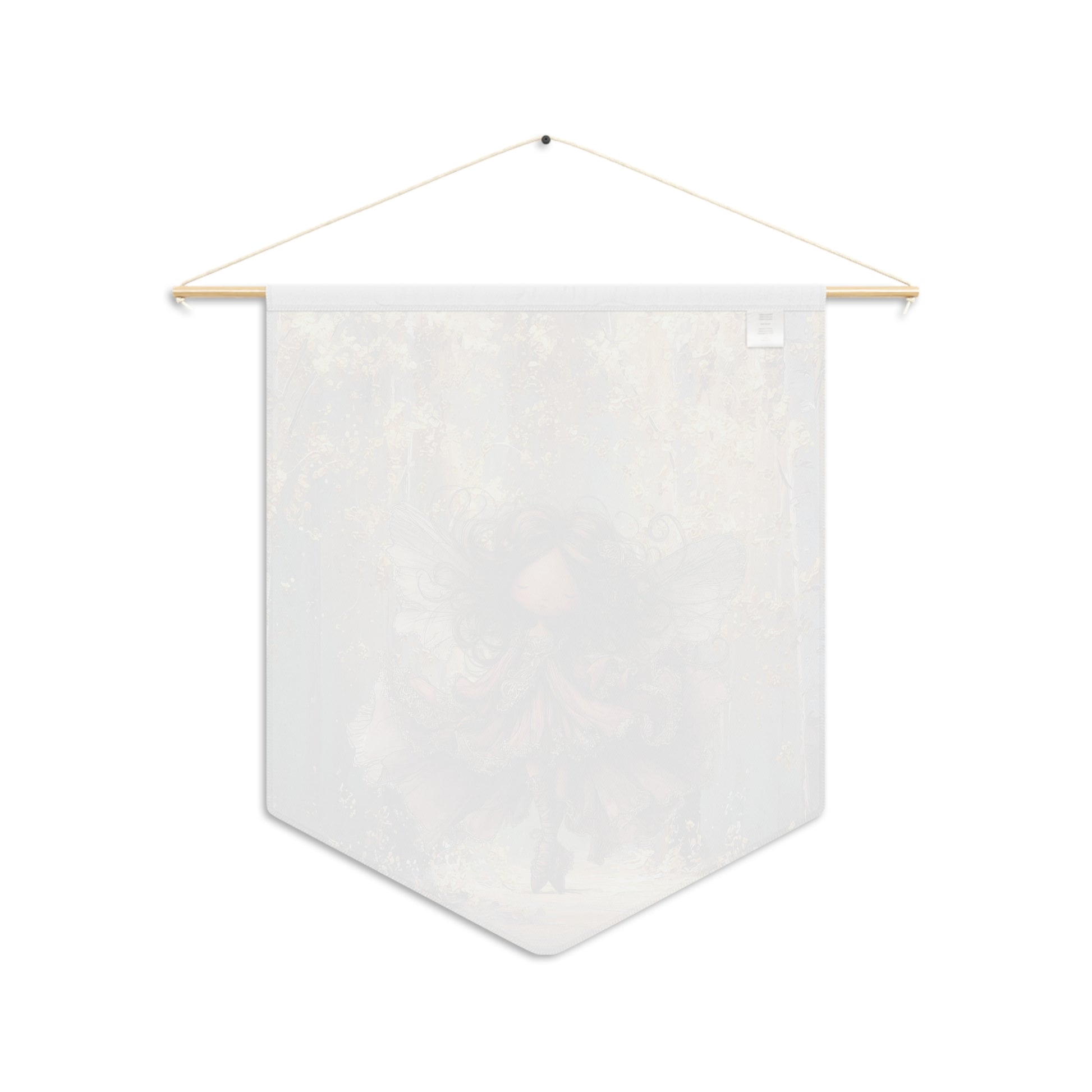 Fairy Woodland Pennant Banner — Whimsical Golden Forest Fairy Wall Decor