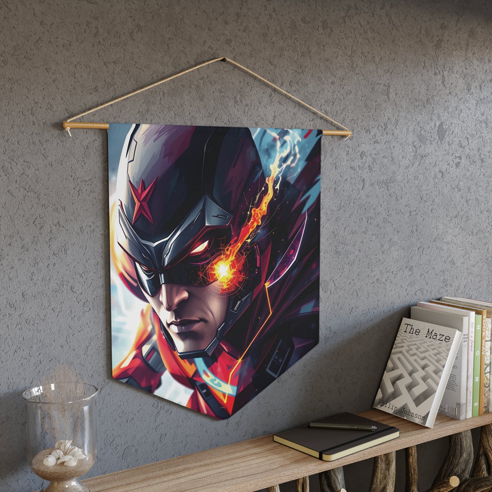 Superhero Pennant Wall Banner —  Superhero Art Decor