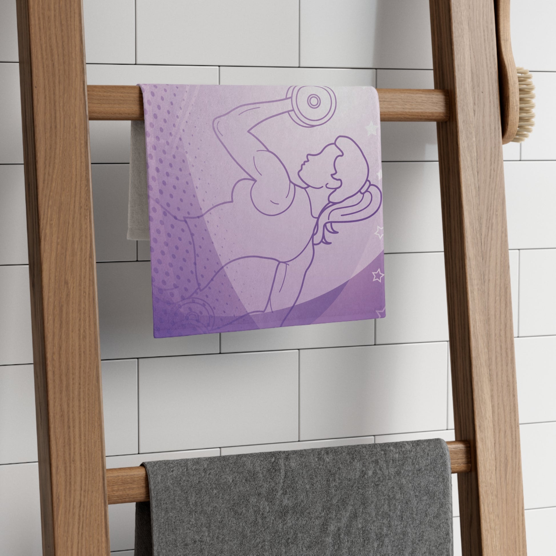 Fitness Gym Towel — Purple Weightlifting Gym Towel (11x18)