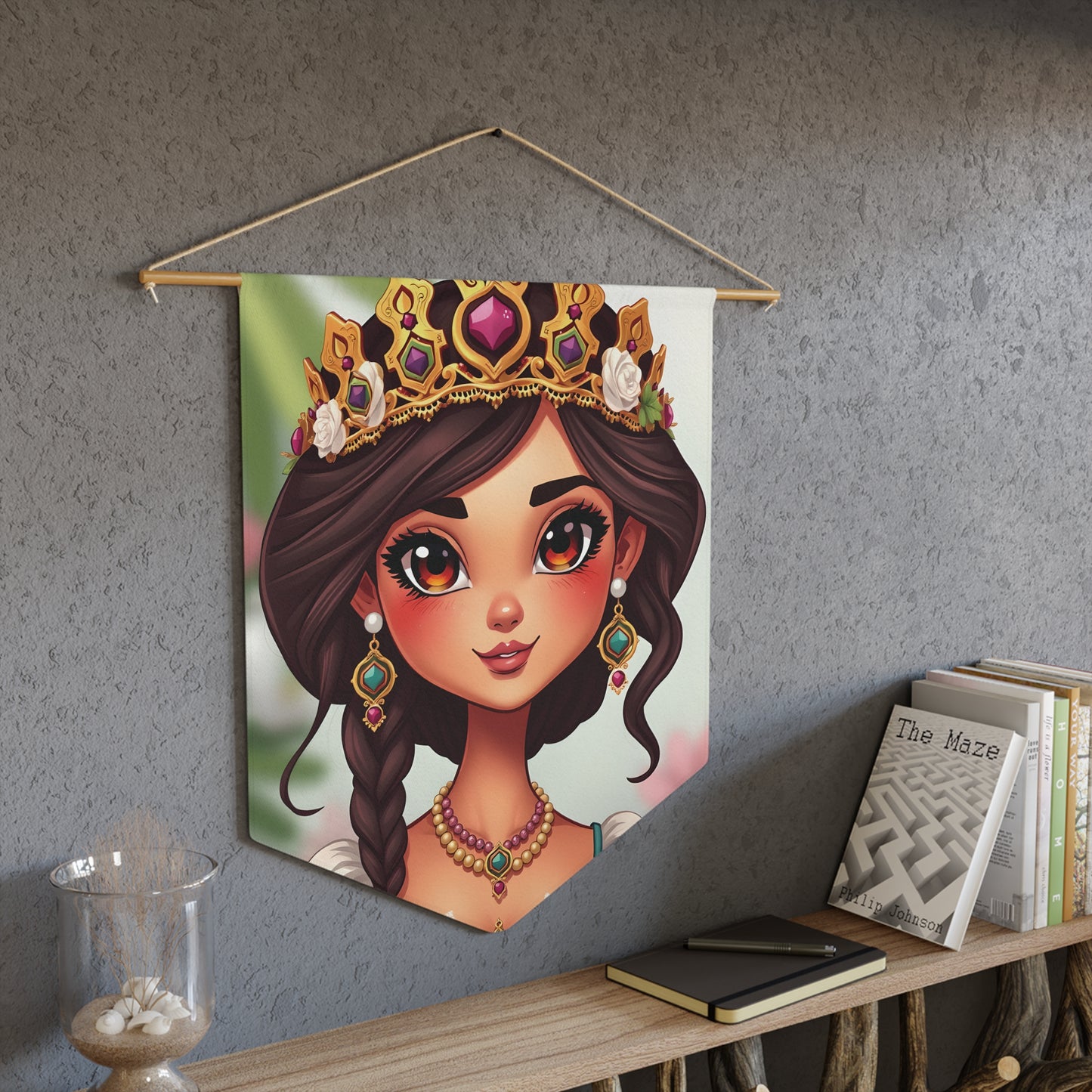 Princess Portrait Pennant Banner - Cute Royal Girl Wall Decor
