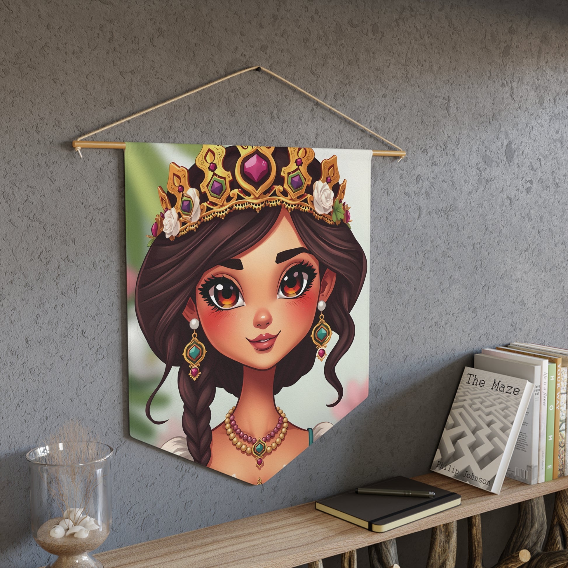 Princess Portrait Pennant Banner - Cute Royal Girl Wall Decor