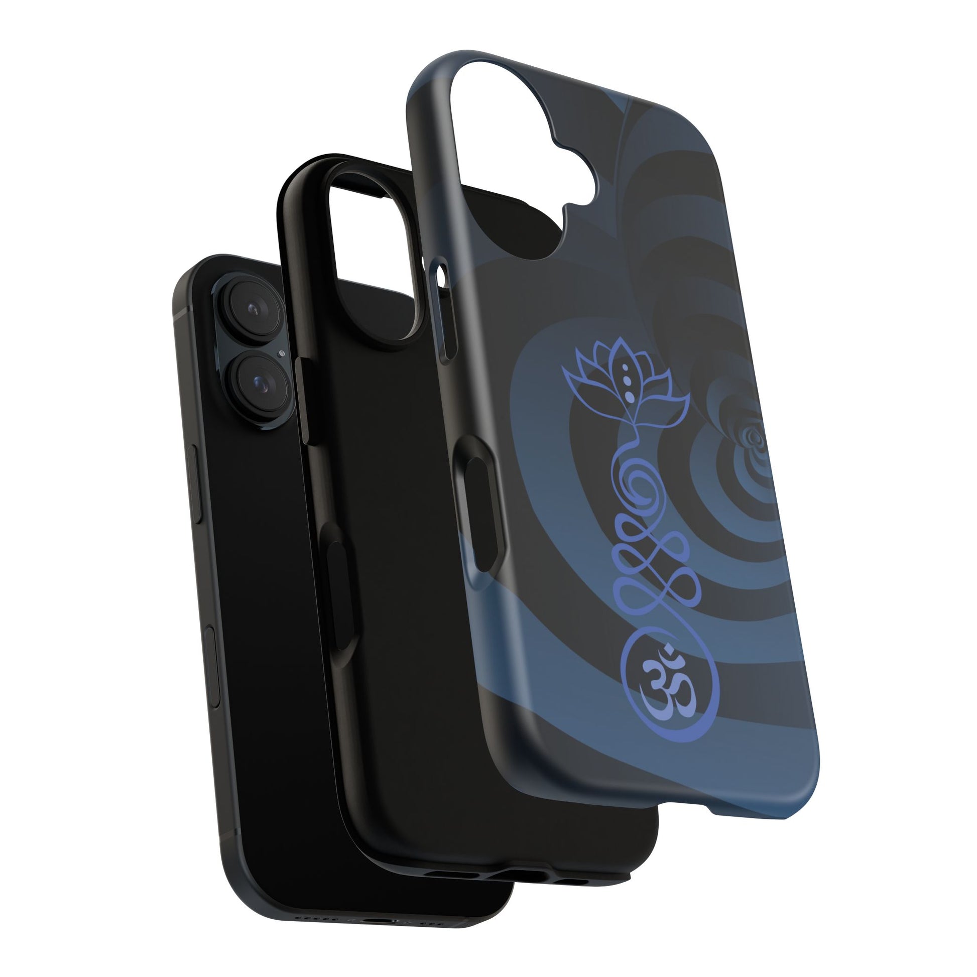 Serene Spiritual Phone Case with Lotus and Om Design