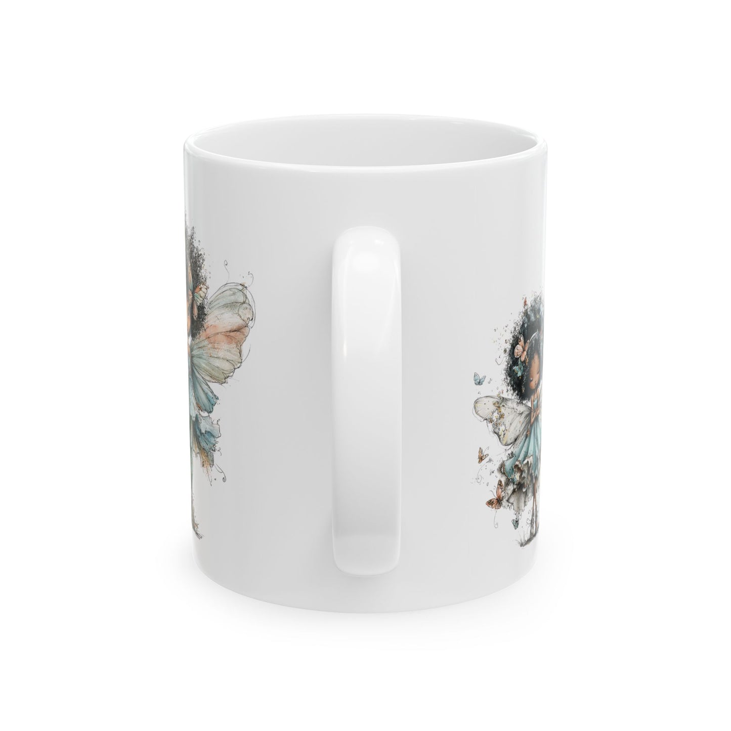 Whimsical Fairy Mug — Cute Little Fairy Girls Ceramic Cup (11oz)