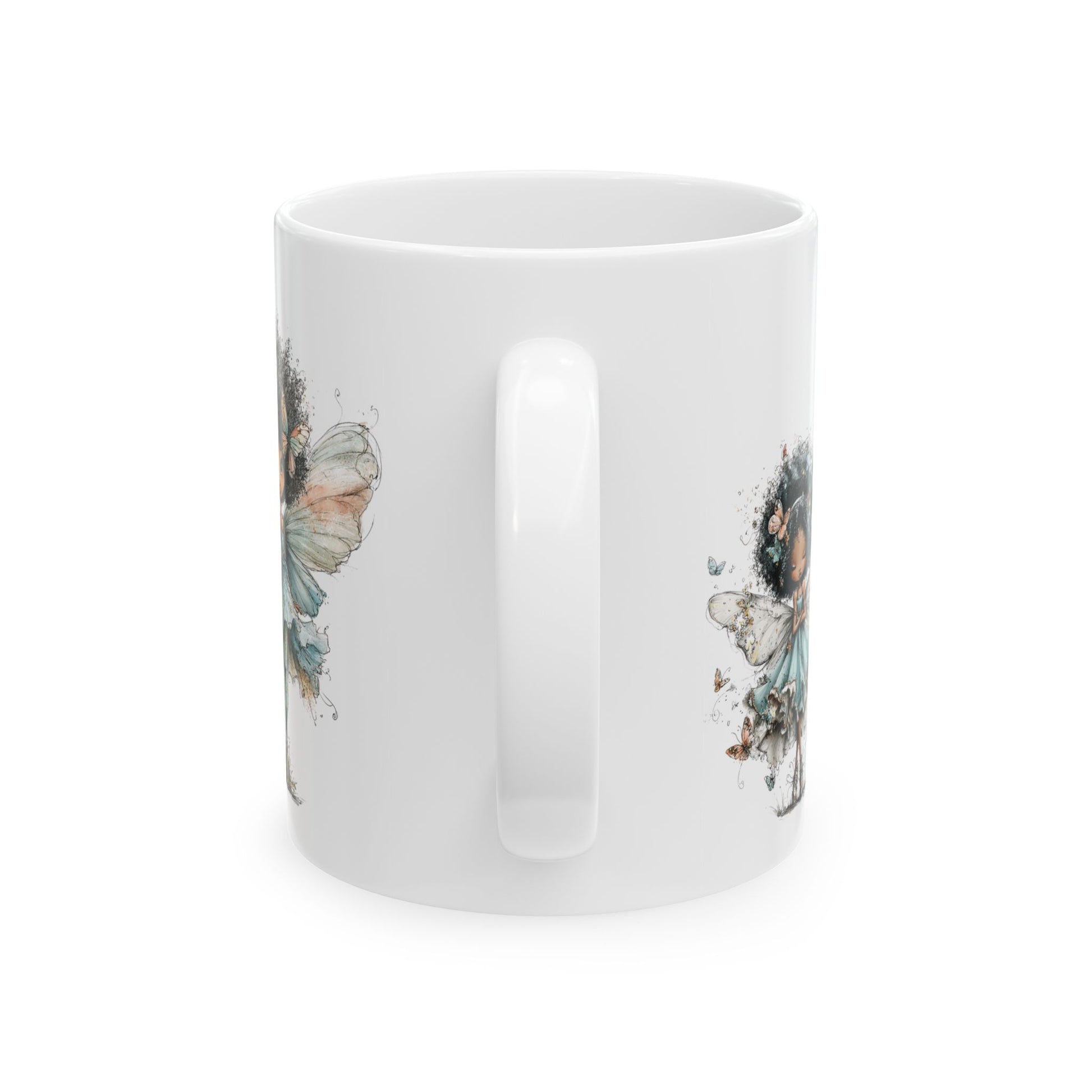 Whimsical Fairy Mug — Cute Little Fairy Girls Ceramic Cup (11oz)