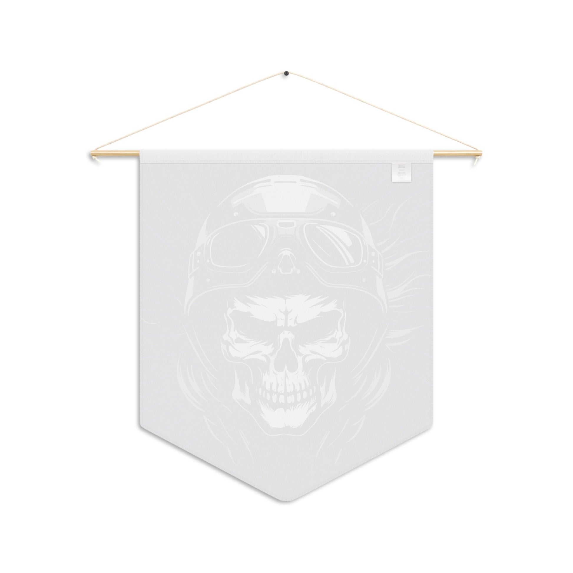 Skull Biker Helmet Pennant