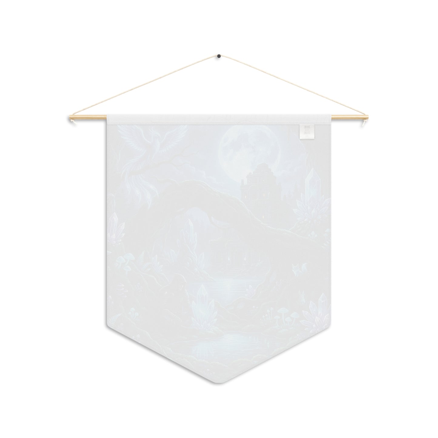 Moonlit Fantasy Pennant — Enchanted Forest Castle Wall Banner