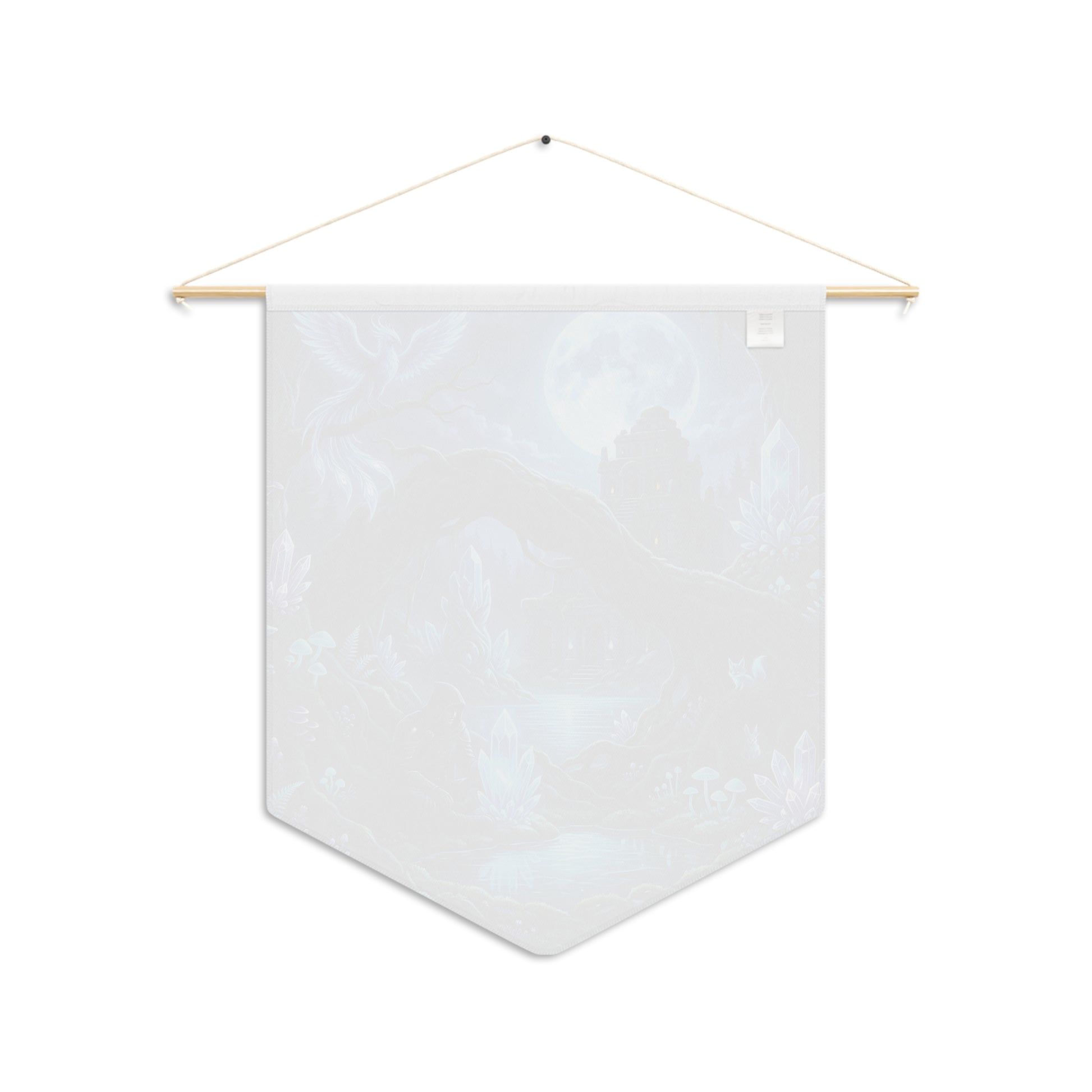 Moonlit Fantasy Pennant — Enchanted Forest Castle Wall Banner