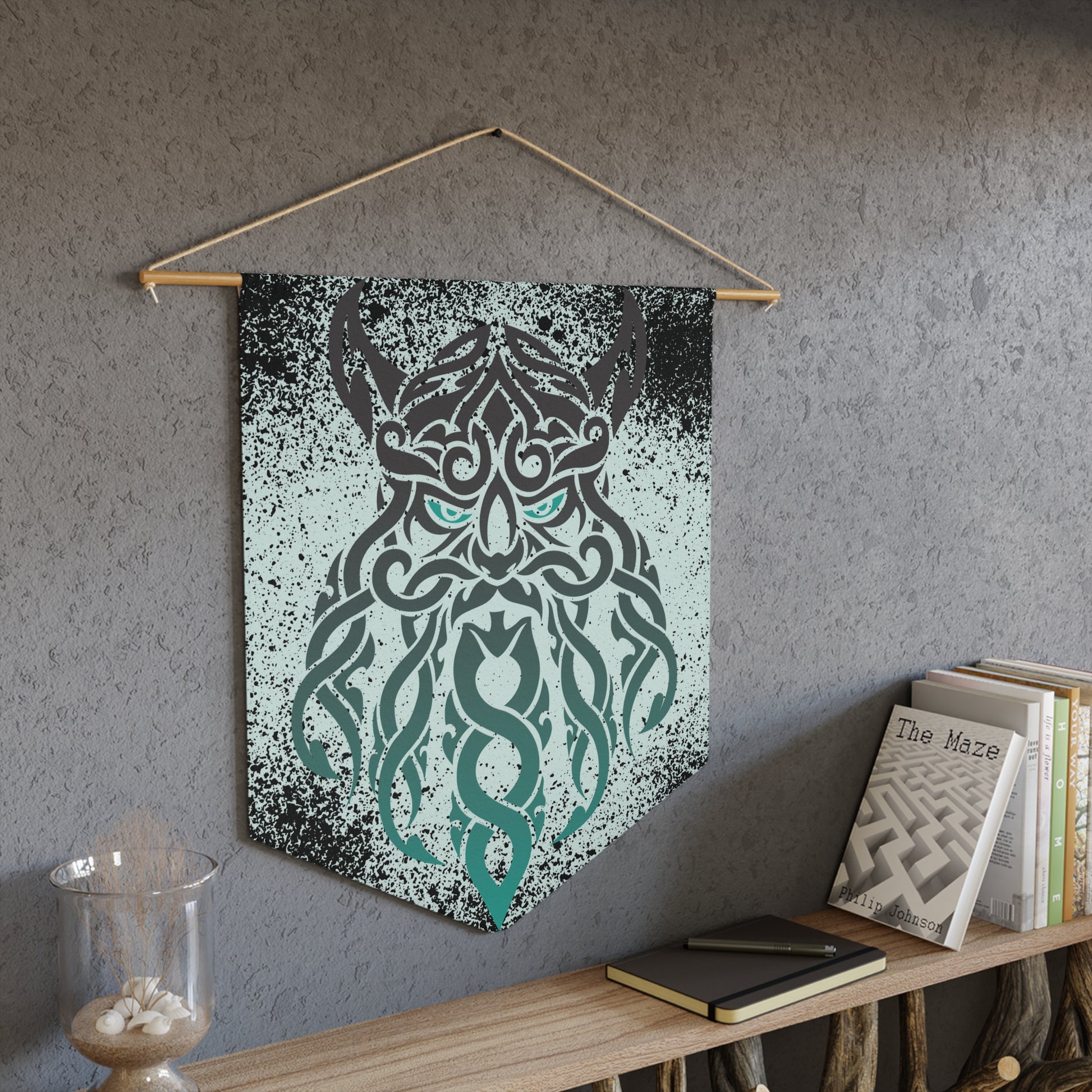 Viking Knotwork Pennant — Nordic Beard God Wall Banner