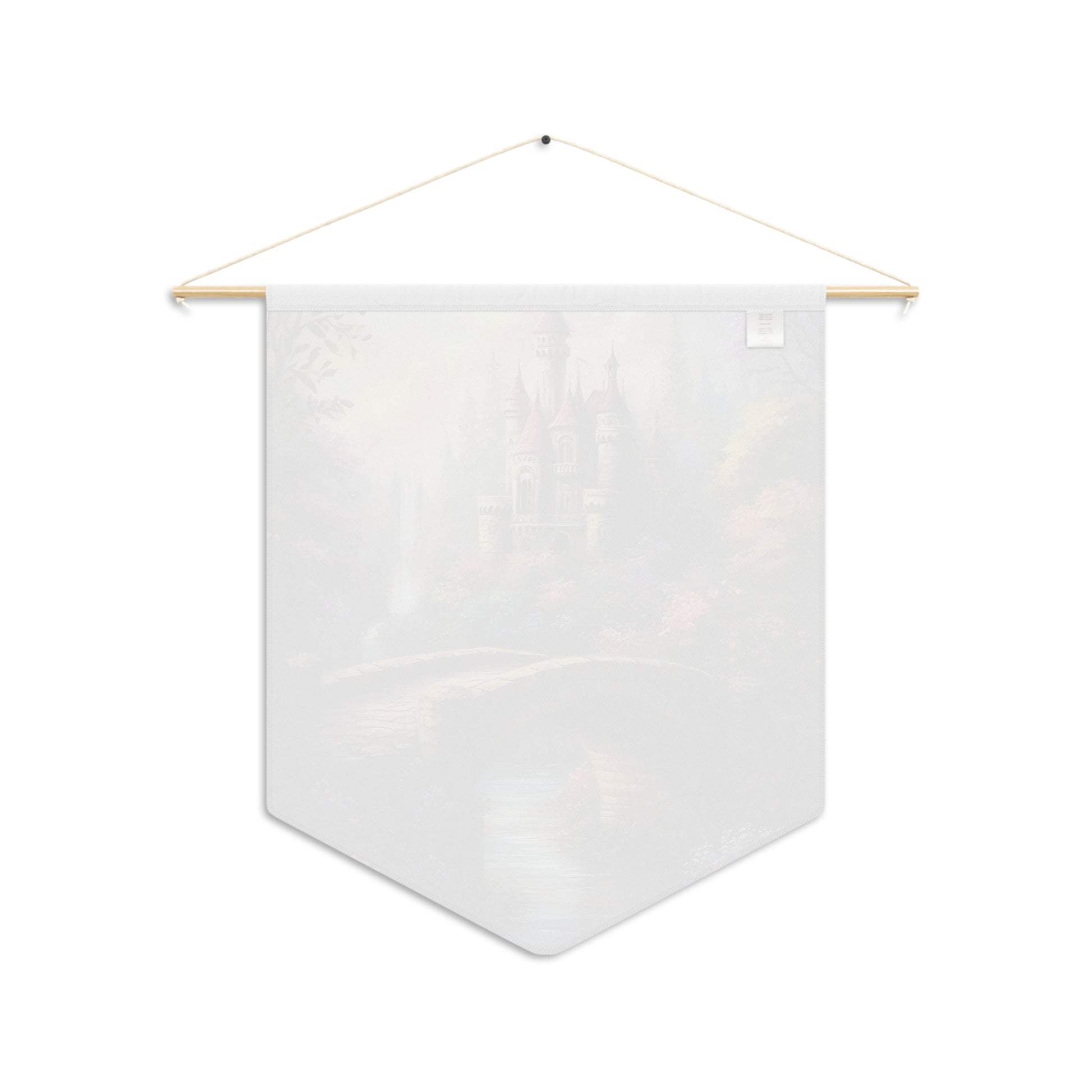 Fairy Tale Castle Pennant Wall Hanging — Enchanted Landscape Banner