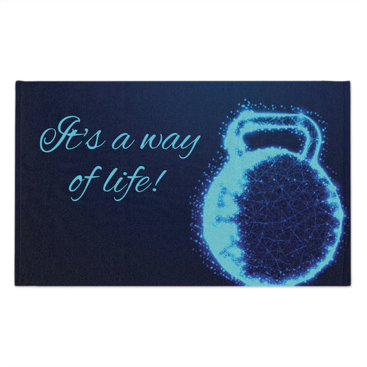 Workout Towel — "It's a Way of Life!" Kettlebell Gym Towel (11x18)