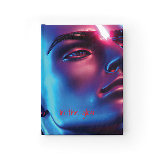 Glowing Face Journal - Ruled Line Hardcover Abstract Print