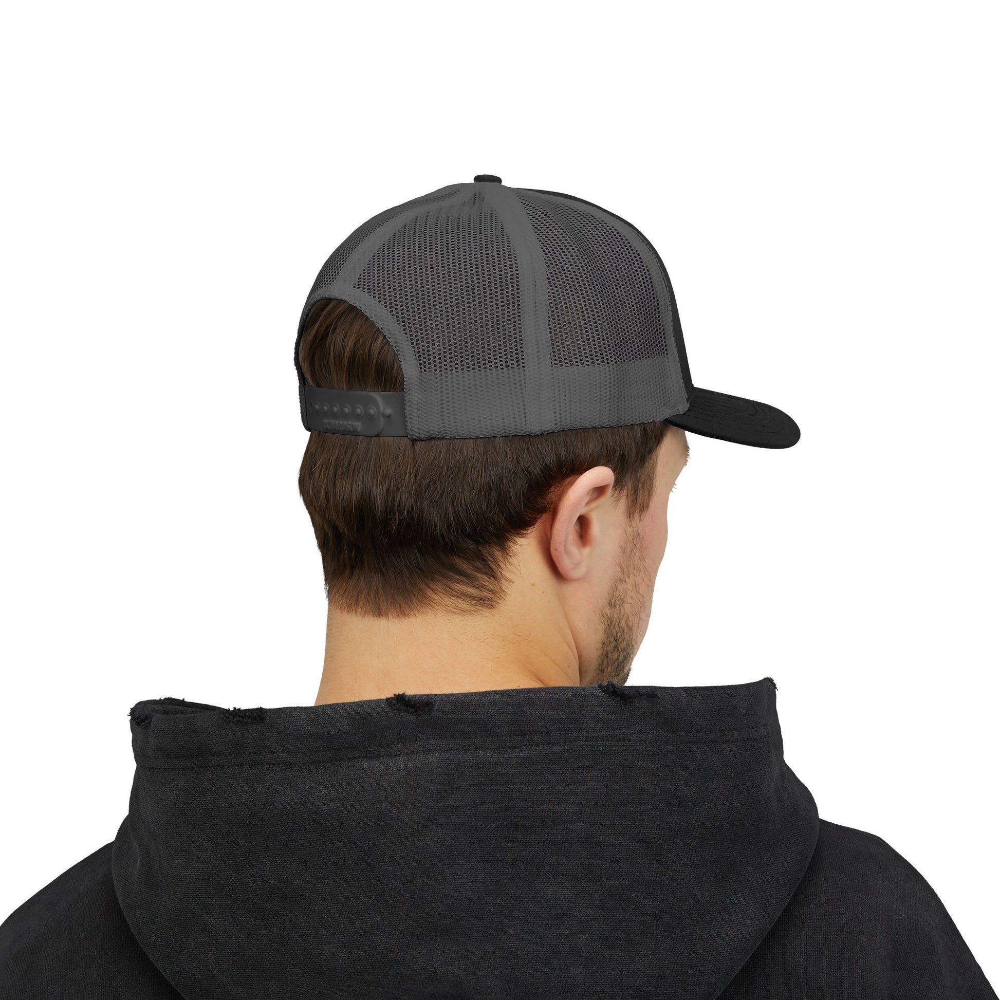 Whimsical Snapback Trucker Cap - Fun Quote Hat "If I'm here, where are you?"