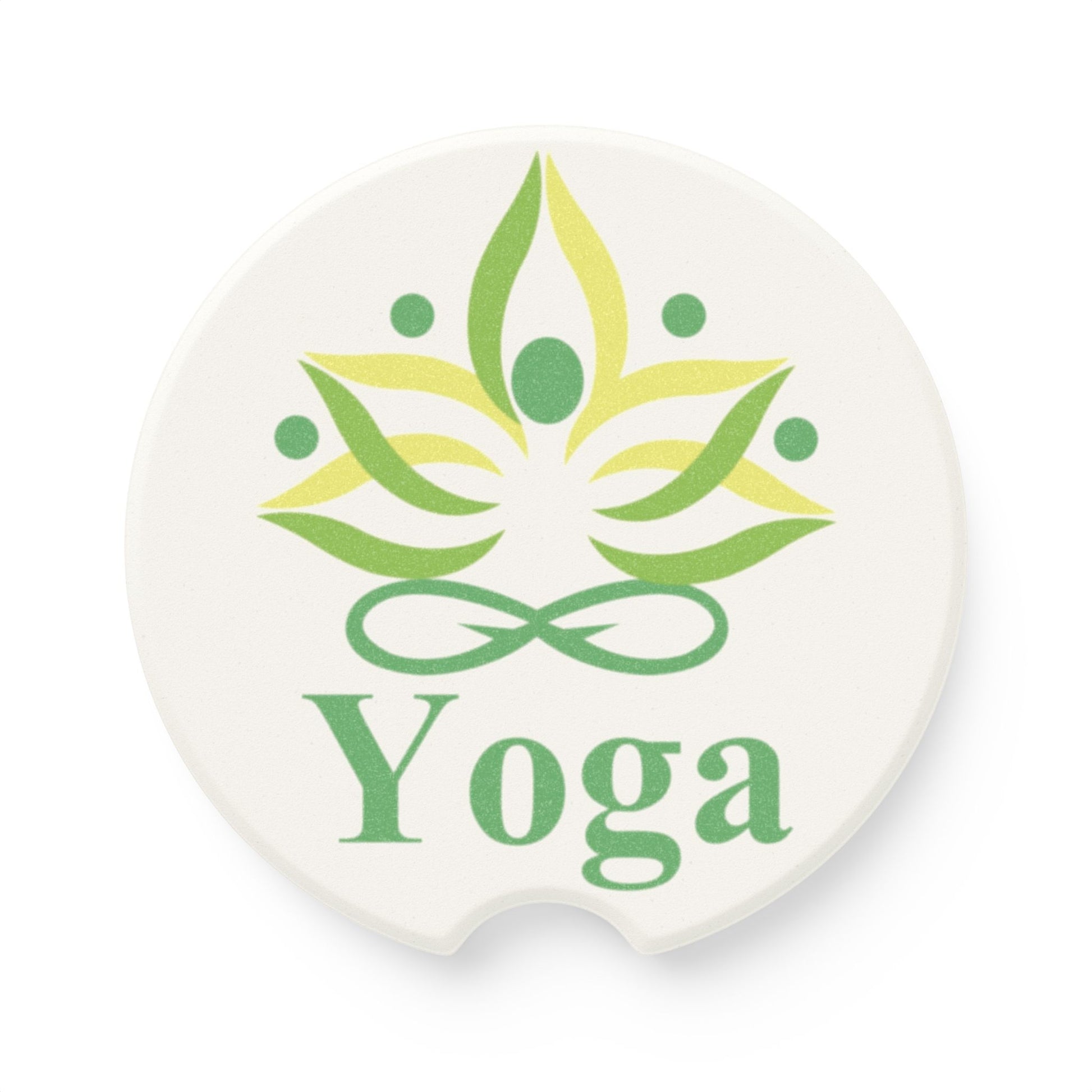 Yoga Soapstone Car Coaster – Eco Floral Lotus Car Cup Holder Insert