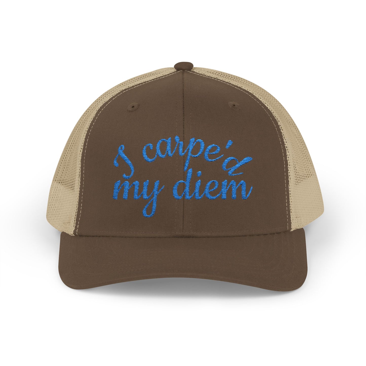 Snapback Trucker Cap-Humorous "I Carpe'd My Diem"