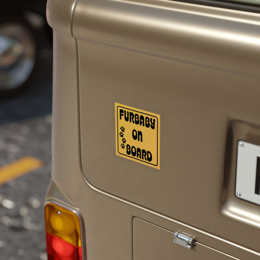 Die-Cut Stickers - 'FURBABY ON BOARD'