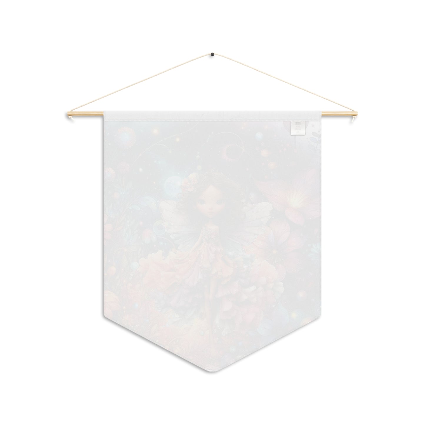 Whimsical Fairy Pennant Banner – Floral Magic Wall Hanging